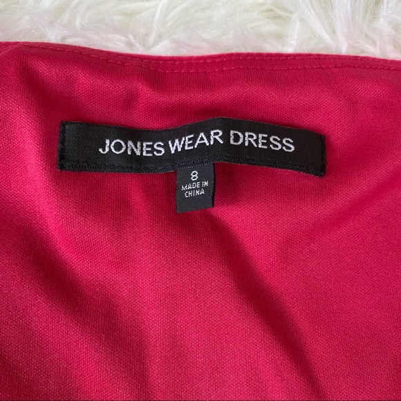 Jones Wear Sleeveless V-Neck Midi Dress Pink Sz 8 - Picture 6 of 9